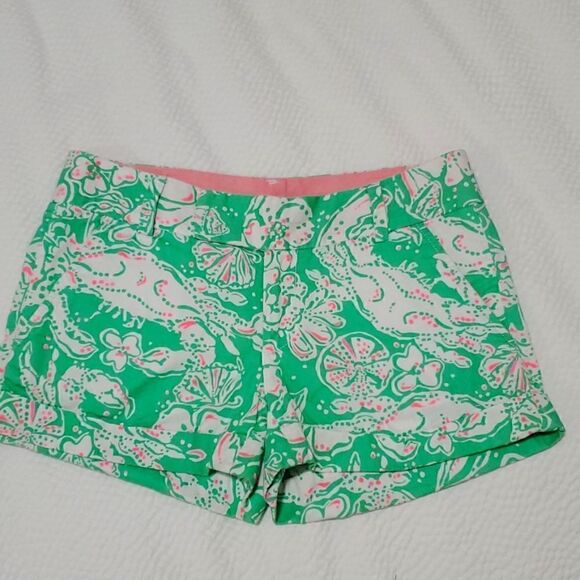 Lilly Pulitzer womans Barclay shorts, Beach Bash Glenda, size 2 - Picture 1 of 6